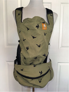 Tula Lite Compact Carrier Olive Bird Travel Packable Fanny Pack